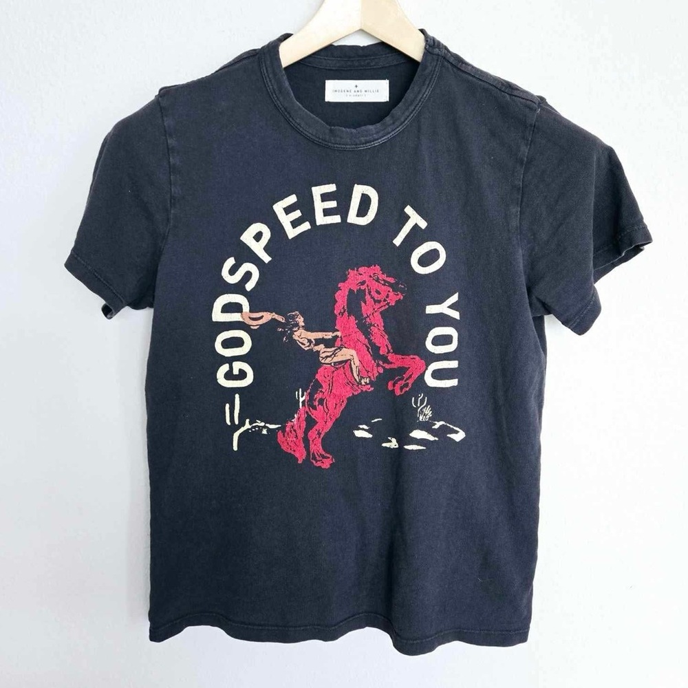 Imogene + Willie Black Graphic Tee